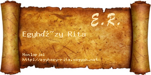Egyházy Rita névjegykártya